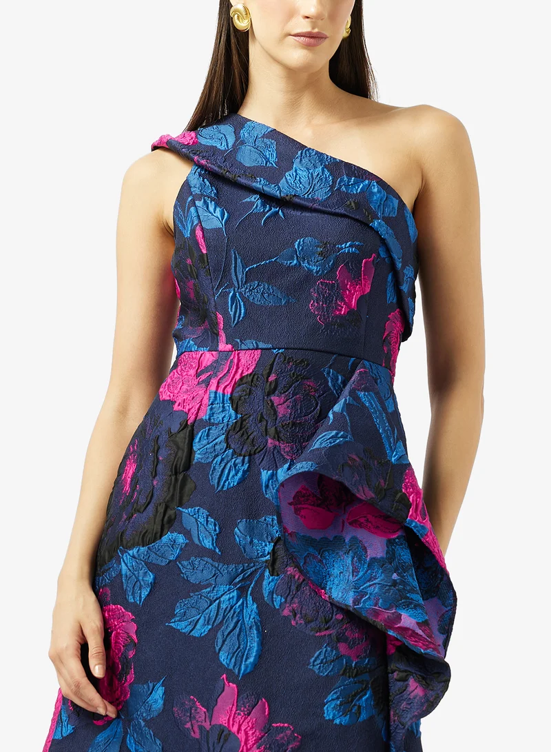 Adrianna Papell  One Shoulder Side Slit Dress for Women | Best Price UAE